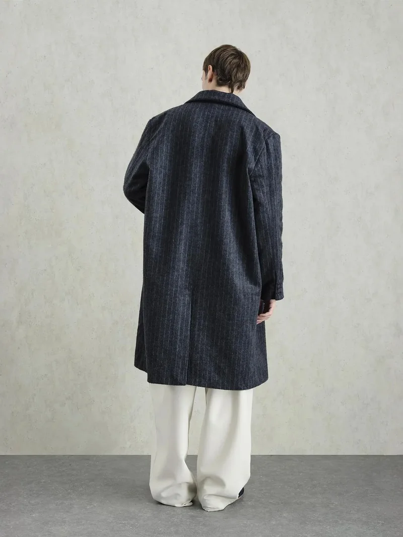 Giesto Navy Blue GIESTO Textured Buttoned Striped Jacket for Men | Best Price UAE