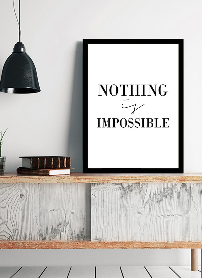 Spoil Your Wall Wall Posters with 2-Piece Nothing Is Impossible Motivational Quote and Black Frame - Wall Arts Home Décor Photo Frames - 40x55cm by Spoil Your Wall  - Image 2