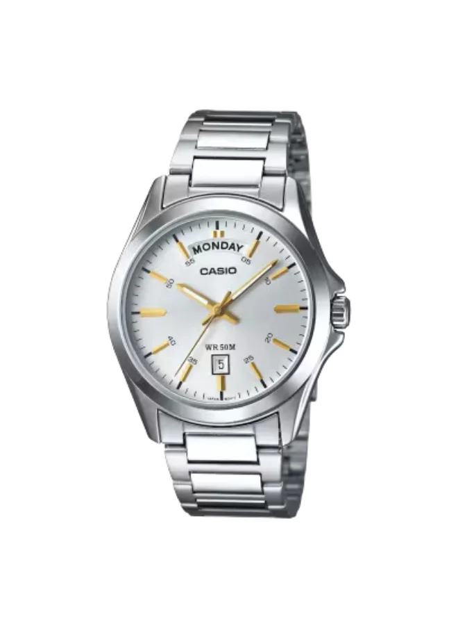 CASIO Men's Analog Display Watch With Silver Stainless Steel Strap - MTP-1370D-7A2