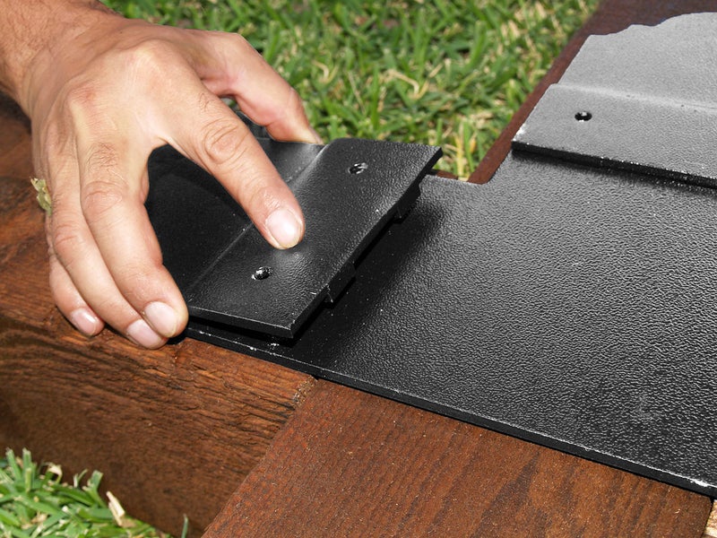 OZCO Laredo Sunset 6" Truss Accent Plate, Black Powder-Coated Galvanized Steel, Decorative Ornamental Wood Tie for Roofs, Pergolas and Rafters (2-Pack), 56611 - Image 3