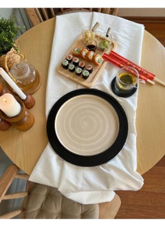 Maison Avf Black Wooden Supla American Service and Coaster (Set of 2)  - Image 2