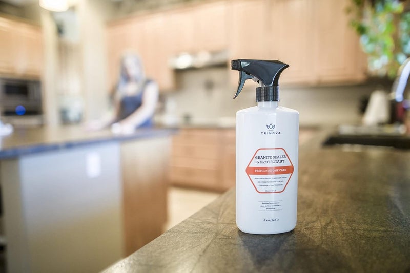 TriNova Granite Sealer & Protector for Clean Countertop Surface, Marble, Tile (18oz) - Image 5