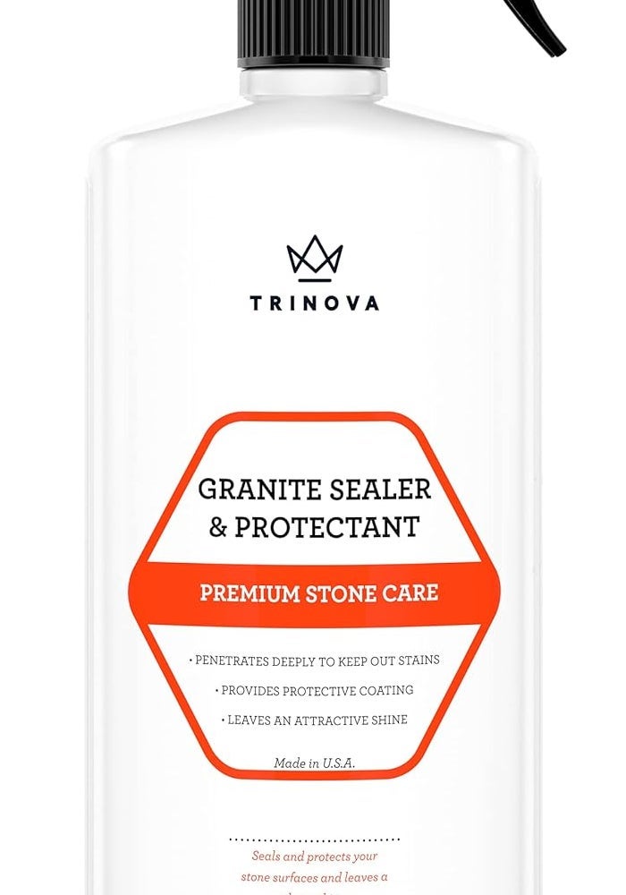 TriNova Granite Sealer & Protector for Clean Countertop Surface, Marble, Tile (18oz) - Image 1