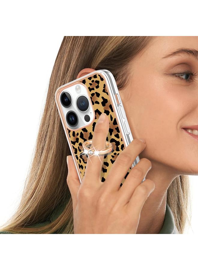 زبون جراب لهاتف iPhone 13 Pro Max مطلي بالكهرباء من الجانبين IMD مع حامل حلقي - Image 5