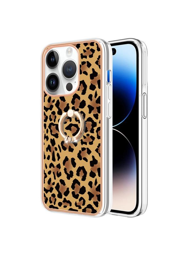 زبون جراب لهاتف iPhone 13 Pro Max مطلي بالكهرباء من الجانبين IMD مع حامل حلقي - Image 2