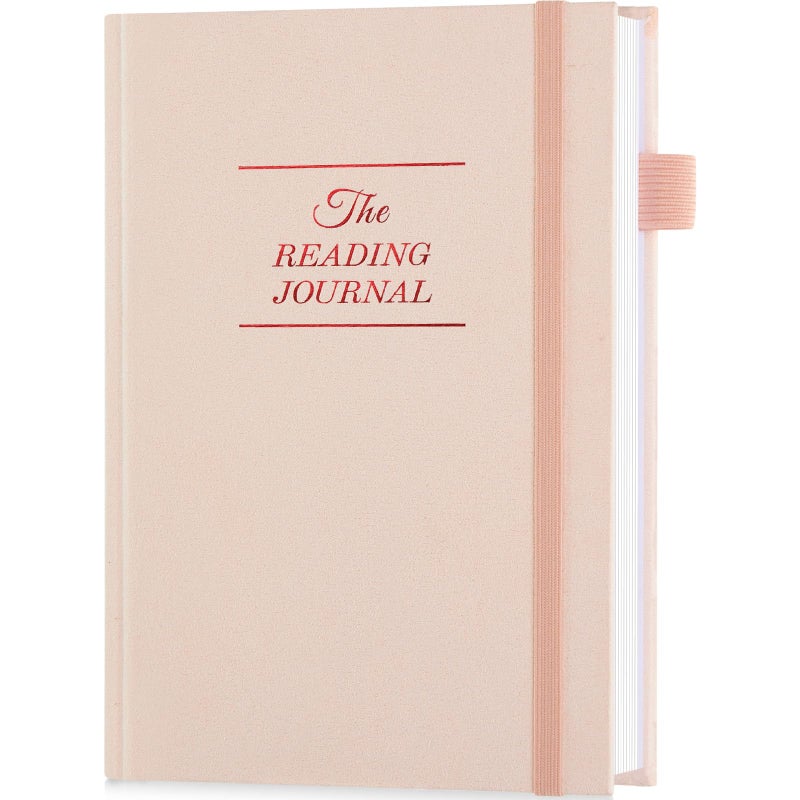 JUBTIC Reading Journal - Book Log for 75 Reviews & Progress Tracking - Gift for Book Lovers - A5 Size, Rose Gold - Image 1