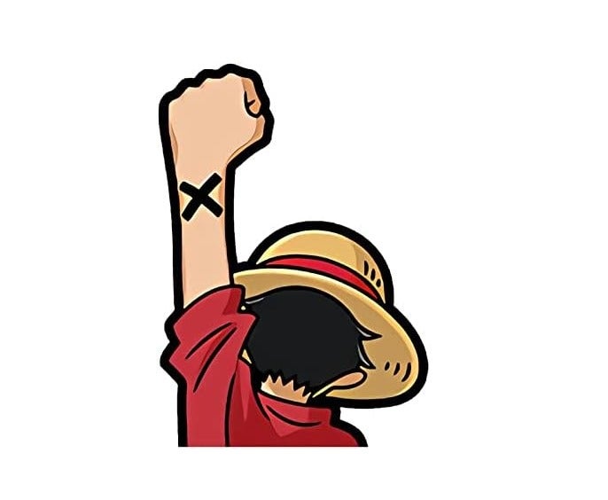 ARS One Piece Luffy Anime Car Sticker Laptop Windshield Car Styling JDM Vinyl Car Accessories Waterproof Size-5.1" - Image 1