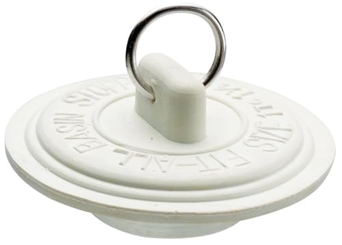 Plumb Pak PP22006 Drain Stopper, Fits Size 1-5/8-1-3/4 in, Rubber, 1-5/8 x 1-3/4", White - Image 2