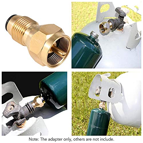 Joywayus Propane Tank Refill Adapter with 4 Propane Bottle Caps Universal for All 1 lb Propane Tank Small Cylinders - Safest Tank Fill Attachment and Solid Brass Regulator Valve Accessory - Image 2