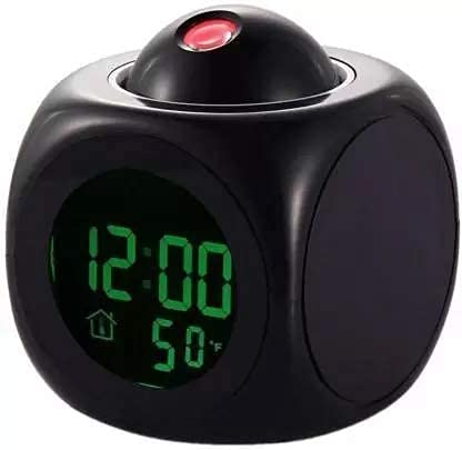 WOLTAX Digital LCD Talking Alarm Clock with Projector