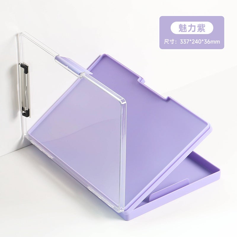 Multi-Layer Multi-Functional Folder Writing Pad Test Paper Storage Box Primary School Student Board Clip Writing Board Storage Folder - Image 1