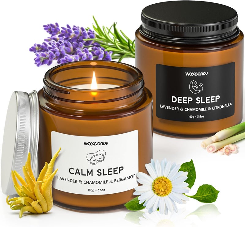Waxcanpy Scented Candles Gifts for Women, Soy Candles for Home, Lavender Candles Gift Set, 2 Pack Aromatherapy Candle for Relaxing, Sleep, Stress Relief & Home Decor - Image 1