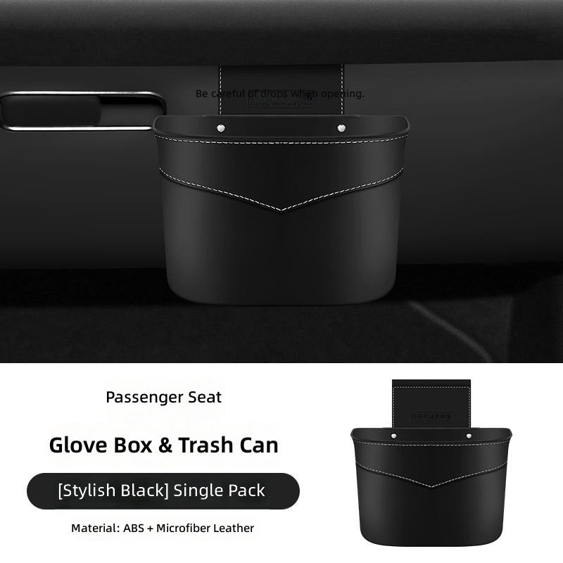 In-car trash can, door-hanging storage for miscellaneous items, creative multi-functional umbrella, in-vehicle storage box and bucket - Black