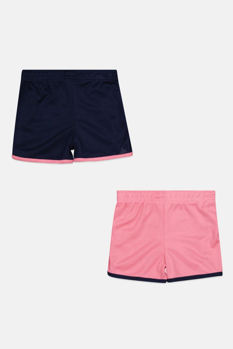 Body Glove Toddlers Girl 2 Piece Solid Shorts, Navy  - Image 2