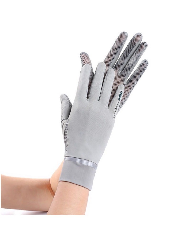 Women's Driving Gloves Grey - Image 1