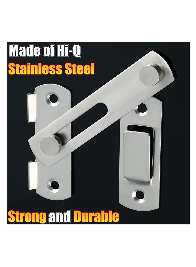 KASTWAVE Stainless Steel Flip Latch Gate Latches with Screws Bar Latch Safety Door Latch Bolt Lock for Gate Cabinet Fence Window(3 Inch) - Image 5