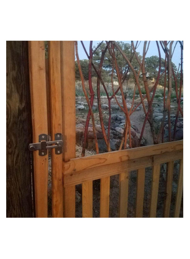 KASTWAVE Stainless Steel Flip Latch Gate Latches with Screws Bar Latch Safety Door Latch Bolt Lock for Gate Cabinet Fence Window(3 Inch) - Image 2