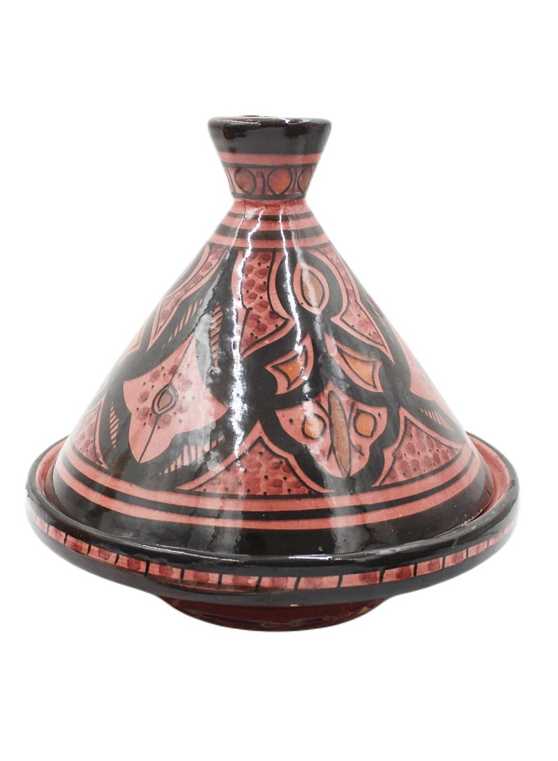 Antique Museum Moroccan Handmade Hand Painted 8 Inch Tajeen  - Image 1