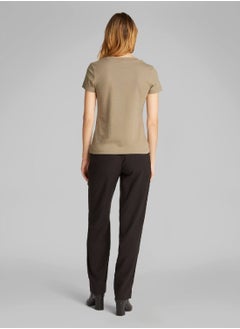 Calvin Klein Jeans Women's Slim Monogram T-Shirt - Cotton, Grey  - Image 4