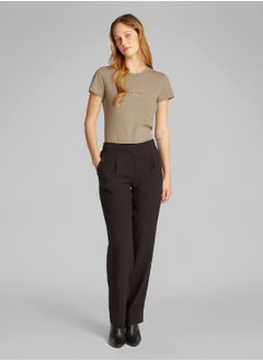 Calvin Klein Jeans Women's Slim Monogram T-Shirt - Cotton, Grey  - Image 3