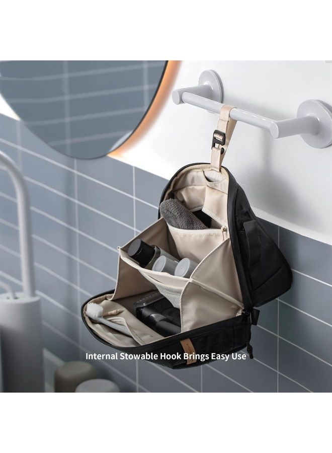 PGYTECH Wash Pouch Hanging Toiletry Bag for Men, Waterproof Dopp Kit Travel Makeup Bag Organizer for Toiletries & Cosmetics, Green - Image 2