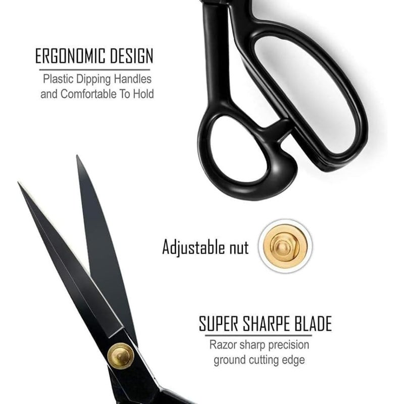 CRAFT it Tailoring Scissor 10 Inches for cloth cutting with Sharp Precision Blades | Professional Shears for Tailoring with High Carbon Steel (1 Scissor+1 seam Ripper+1 cutter+1 Measure Tape) - Image 4