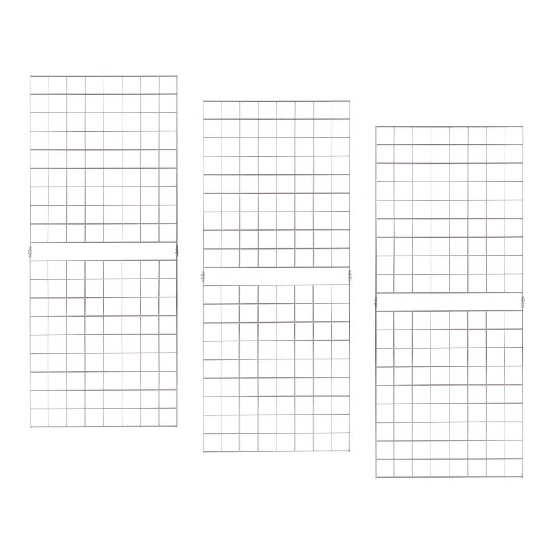 Econoco ECONOCO Portable 2 x 5 Chrome Grid Panels  Pack of 3