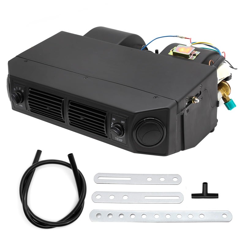 Saihisday مجموعة تجميع المبخر A/C Saihisday BEU-404-100 AUTO A/C مع 2 فتحات 3 سرعات 12V ترموستات كهربائي 4Max حجم الهواء 600 CFM، وحدة تكييف وتدفئة تحت لوحة القيادة للسيارة والشاحنة - Image 5