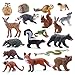 SIENON 18Pcs Forest Animals Figures Toys Miniature Baby Woodland with Owl Hedgehog Fox Squirrel Bear Monkey Deer Wolf Snake for Kids Educational Christmas Birthday Party Gift Cake Decorations - Image 4