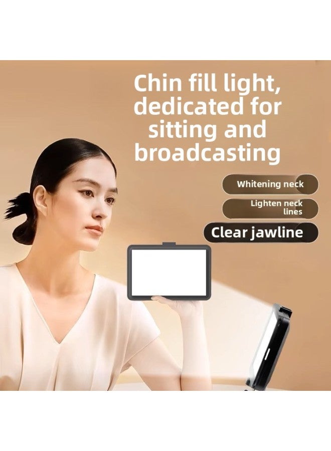 general Live Chin Lights Female Anchor Special Bean Curd Face Light Eye Protection Neck Pattern Brightening Skin Color Flat Light-Specifications:Large Size 8inch Three-color Soft Light + 2.1m Floor Stand +  - Image 3