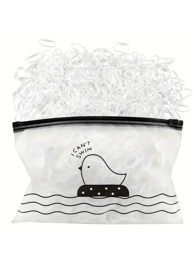 Kandid Hicarer 1000 Mini Rubber Bands Soft Elastic Bands for Hair Braids(1.5 cm,Clear) - Image 5