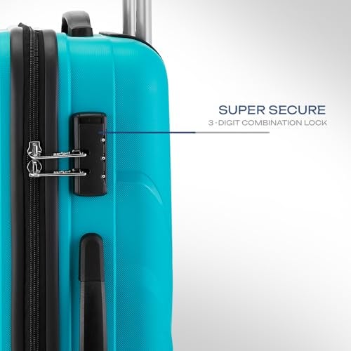 Safari Cairo 8 Wheels Set of 3 Trolley Bags, Hard Case Polypropylene, 360 Degree Wheeling Carry on & Check-in Luggage for Men & Women, Suitcase for Travel, Trolley Bags for Travel, Cyan - Image 4