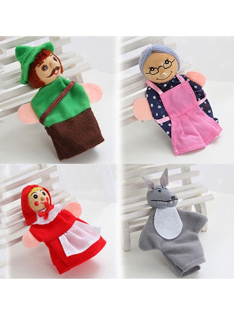 Little Red Riding Hood and Wolf Fairy Story Play Game Finger Puppets Toys - Image 2