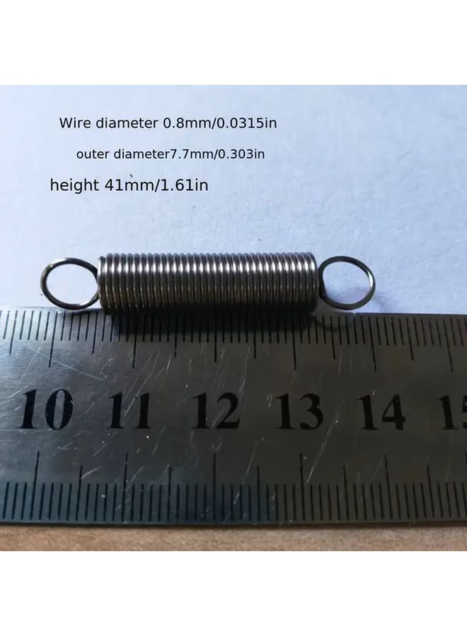 5pcs 0.8 7 7 28 Tension Springs Pull Springs Power Transmission Traction Springs Mechanical Extension Springs Constant Force Springs - Image 3