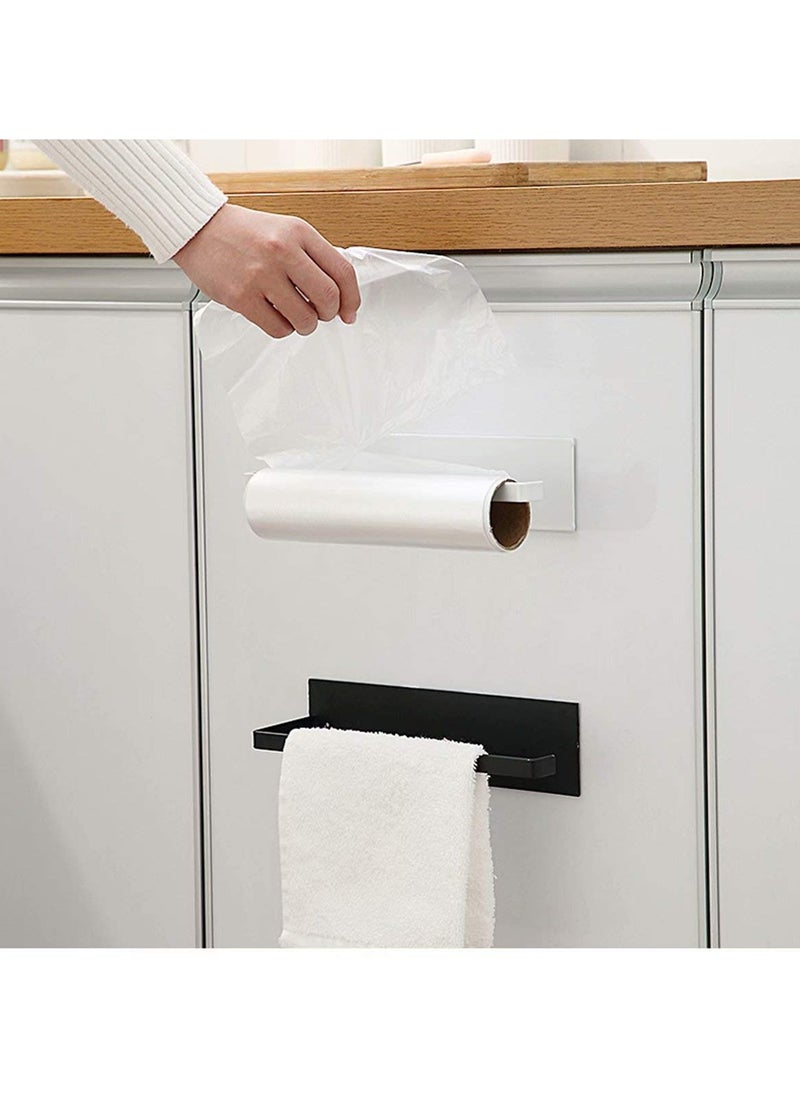 Cool Baby COOLBABY Paper Towel Holder Under Cabinet, Hanging Paper Towel Holder for Bathroom, Kitchen (No Drilling,Black)  - Image 3