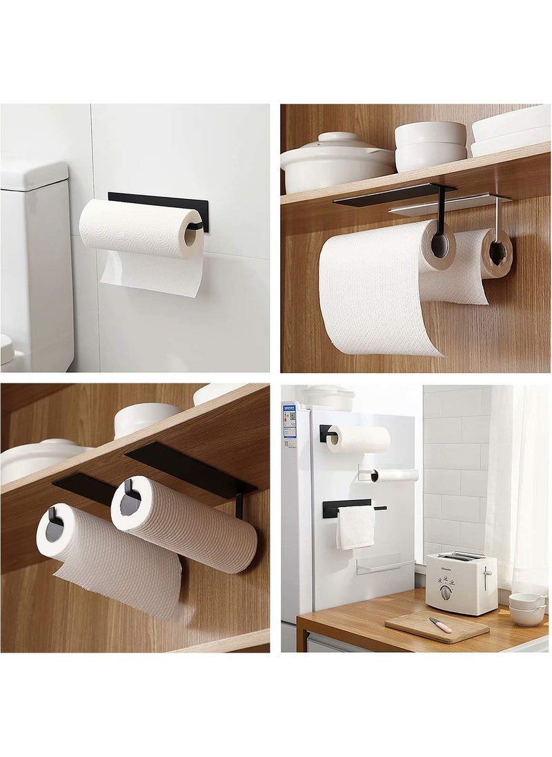 Cool Baby COOLBABY Paper Towel Holder Under Cabinet, Hanging Paper Towel Holder for Bathroom, Kitchen (No Drilling,Black)  - Image 4