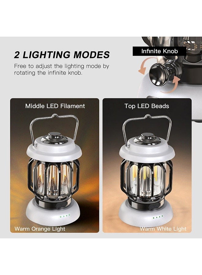 Mini USB Camping Lantern with Warm Orange White Light IPX4 Water Resistant Hanging Outdoor Light for Camping Backpacking Fishing - Image 5