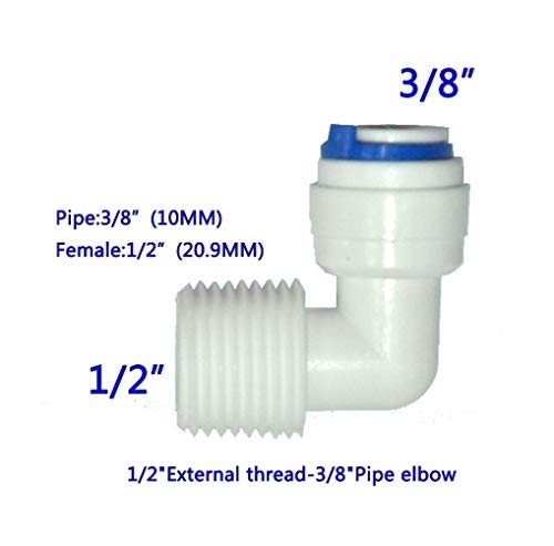 Seazone Seazone 1/2 Inch Male Thread To 3/8 Inch Tube OD Quick Connect- 12 Pcs  - Image 2