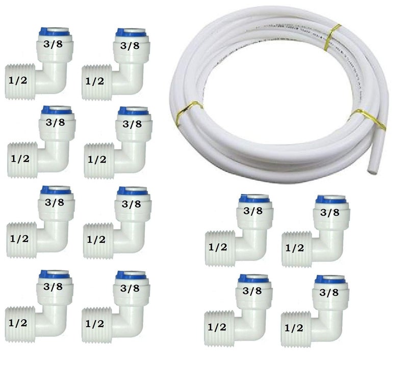 Seazone Seazone 1/2 Inch Male Thread To 3/8 Inch Tube OD Quick Connect- 12 Pcs  - Image 1