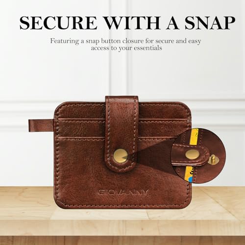 GIOVANNY Card Holder for Men - Slim Leather Credit/ATM Card Wallet for Men | GVN-CRD-TANCH - Image 2