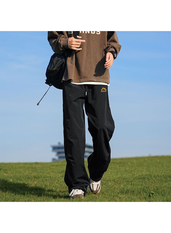 Izexx Men's Tactical Cargo Pants Spring Outdoor Paratrooper Loose Straight Breathable Casual Pants Xx17 Black M - Image 5