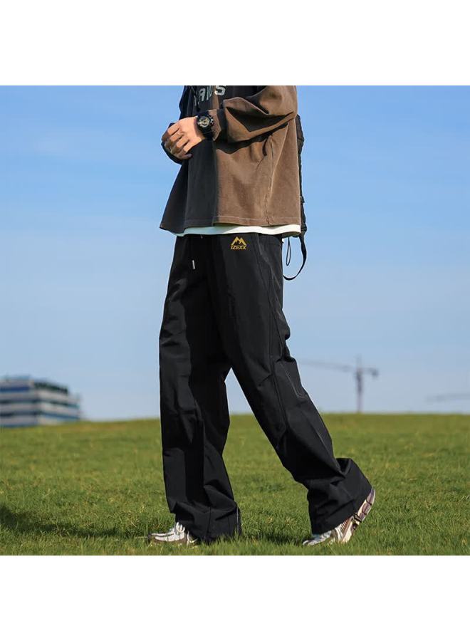 Izexx Men's Tactical Cargo Pants Spring Outdoor Paratrooper Loose Straight Breathable Casual Pants Xx17 Black M - Image 2
