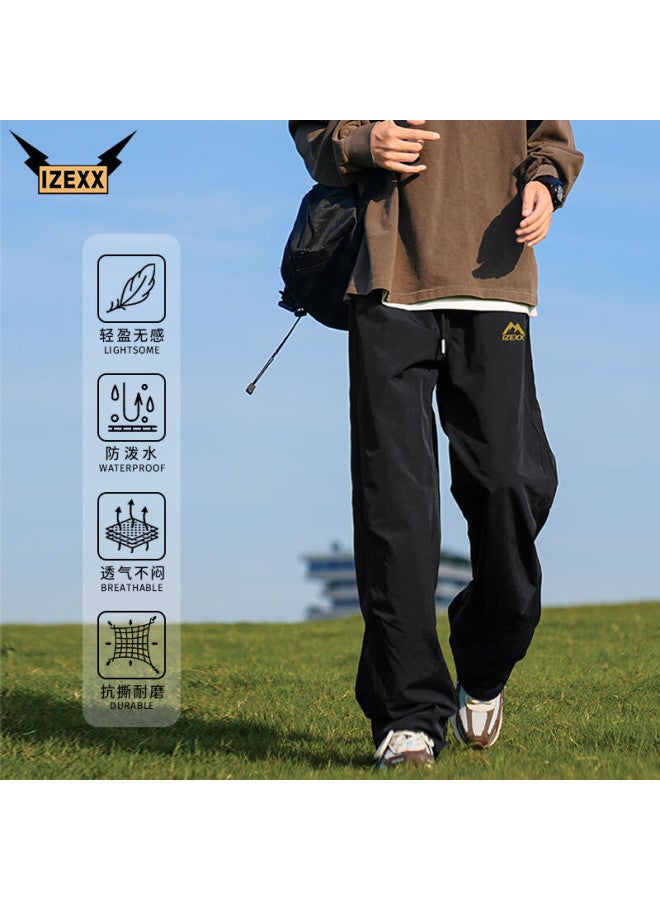 Izexx Men's Tactical Cargo Pants Spring Outdoor Paratrooper Loose Straight Breathable Casual Pants Xx17 Black M - Image 1