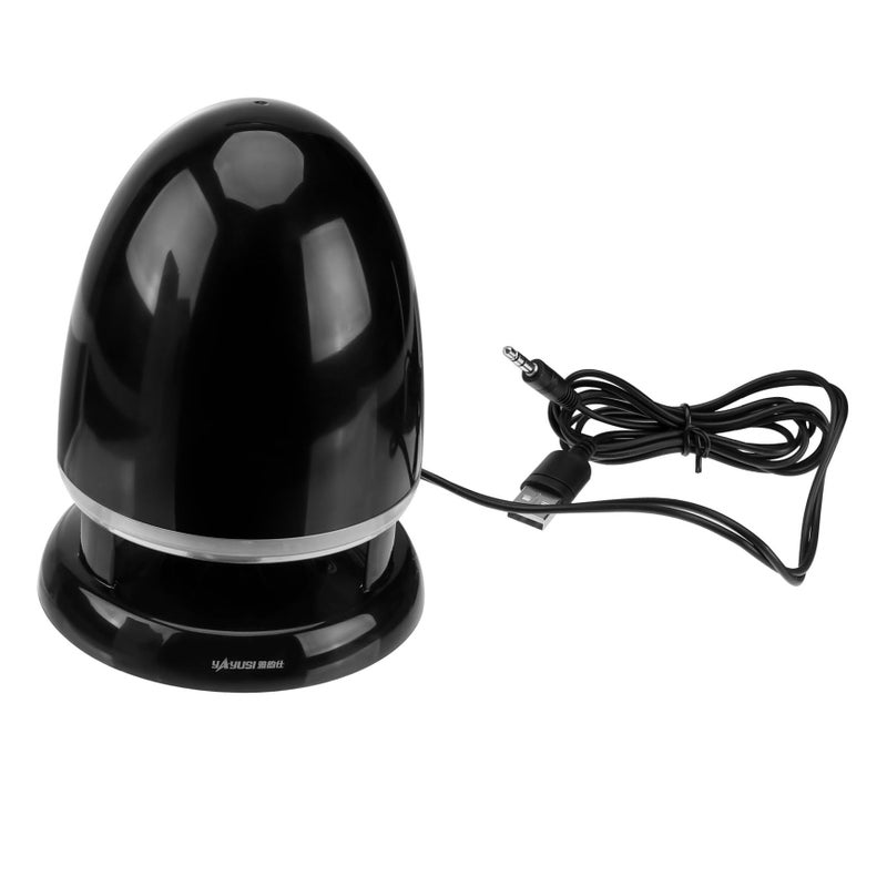 LED Mini Multimedia Speaker with USB Power 3.5mm Aux for Laptop Desktop Black Blue - Image 2