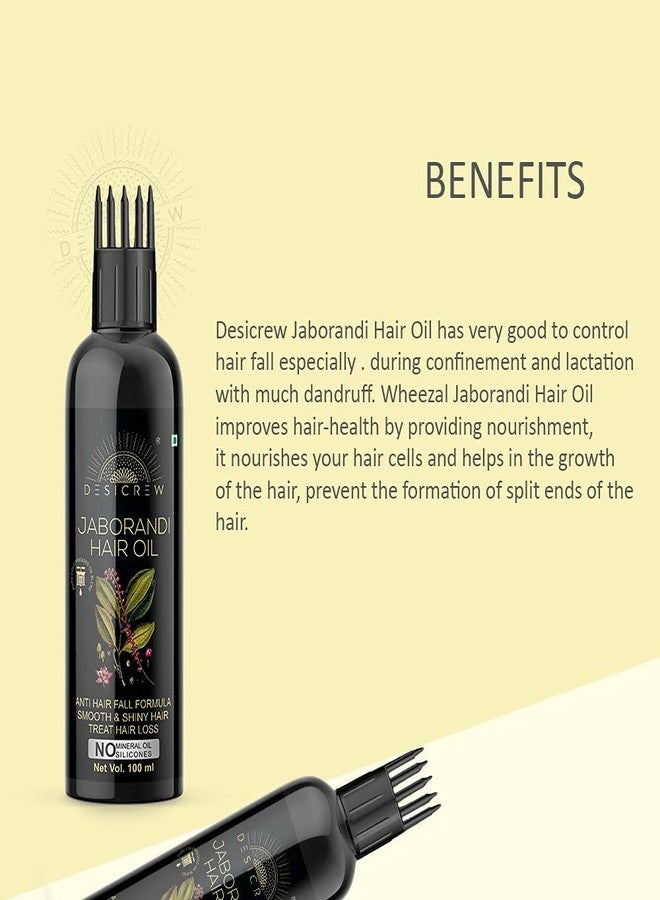 Desicrew Pure Jaborandi & Flaxseed Cold Pressed Hair oil with Applicator For Skin, Body & Hair Care in combo pack of 2 (100ml + 100Ml) - Image 5