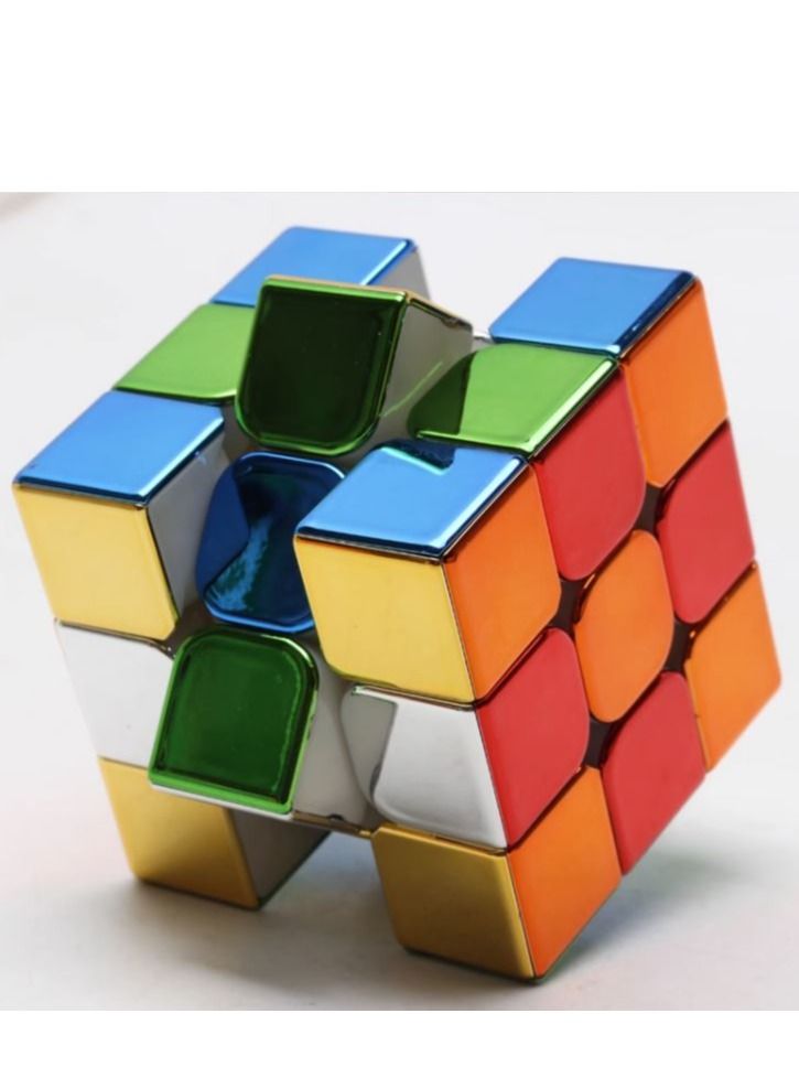 Magic Cube Electroplate Puzzle Early Education Development Toy for Kids 5.6x5.6x5.6cm - Image 1