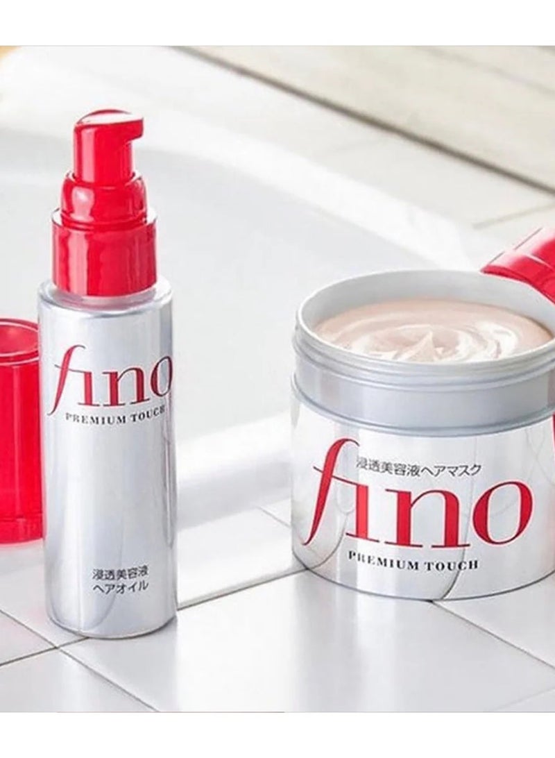 Fino Premium Touch Penetrating Essence Hair Mask (230g) & Hair Oil (70ml)Set - Image 5