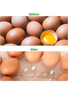 Premify Transparent Egg Storage Tray, Portable Egg Storage Box With Locking Lids, Egg Holder, Refrigerator Egg Container, Durable 24 Grid Pp Egg Tray For Refrigerator, Fridge Organizer, Outdoor Camping Picnic  - Image 5