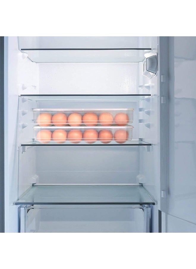 Premify Transparent Egg Storage Tray, Portable Egg Storage Box With Locking Lids, Egg Holder, Refrigerator Egg Container, Durable 24 Grid Pp Egg Tray For Refrigerator, Fridge Organizer, Outdoor Camping Picnic  - Image 4