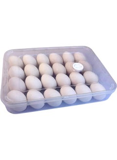 Premify Transparent Egg Storage Tray, Portable Egg Storage Box With Locking Lids, Egg Holder, Refrigerator Egg Container, Durable 24 Grid Pp Egg Tray For Refrigerator, Fridge Organizer, Outdoor Camping Picnic  - Image 1